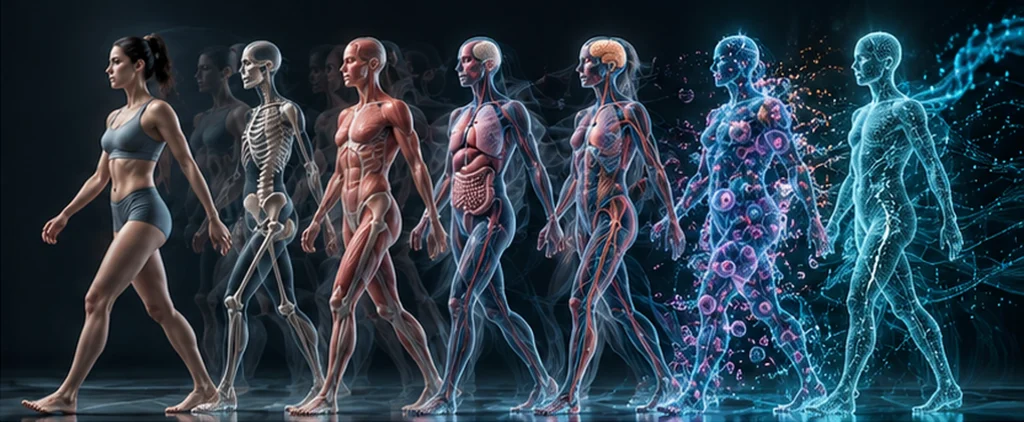 Human phenotype domains from external anatomy to physiology and molecular state